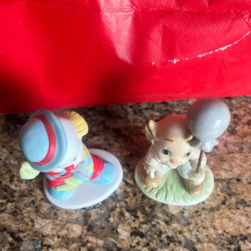 Vintage pair of porcelain clowns figurines - Lefton ‘86 & Dakin ‘84 - Picture 4 of 11